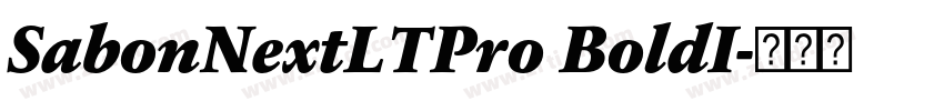 SabonNextLTPro BoldI字体转换